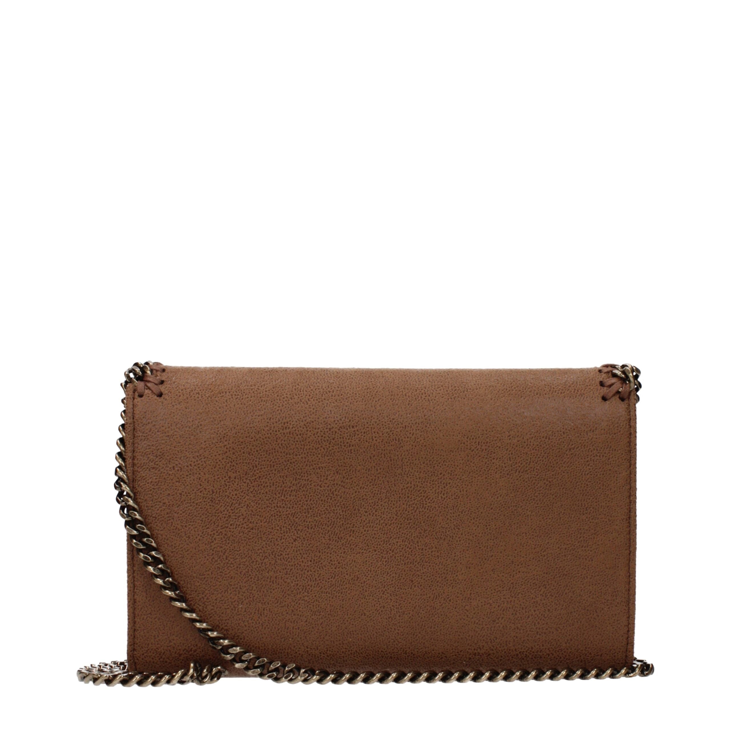 Stella McCartney Pochette in Pelle Marrone