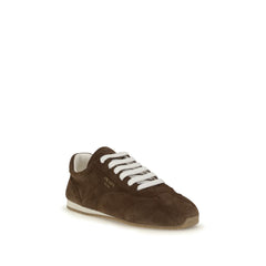 Prada Brown Calf Leather Bos Taurus Sneakers