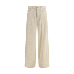 Haikure Beige Cotton Casual Pants