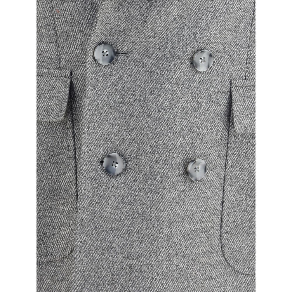 Gi Capri Gray Fleece Wool Coat