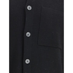 Cruna Black Fleece Wool Coat