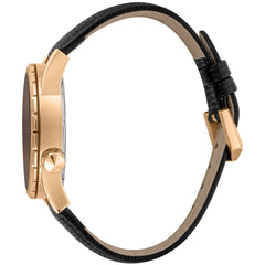 Just Cavalli Schwarze Leder Herrenuhr