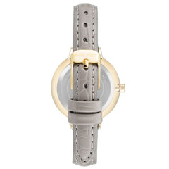 Nine West Gray Leather Dress Watch