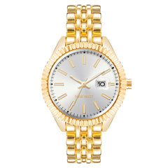 Nine West Gold Metal Dress Watch
