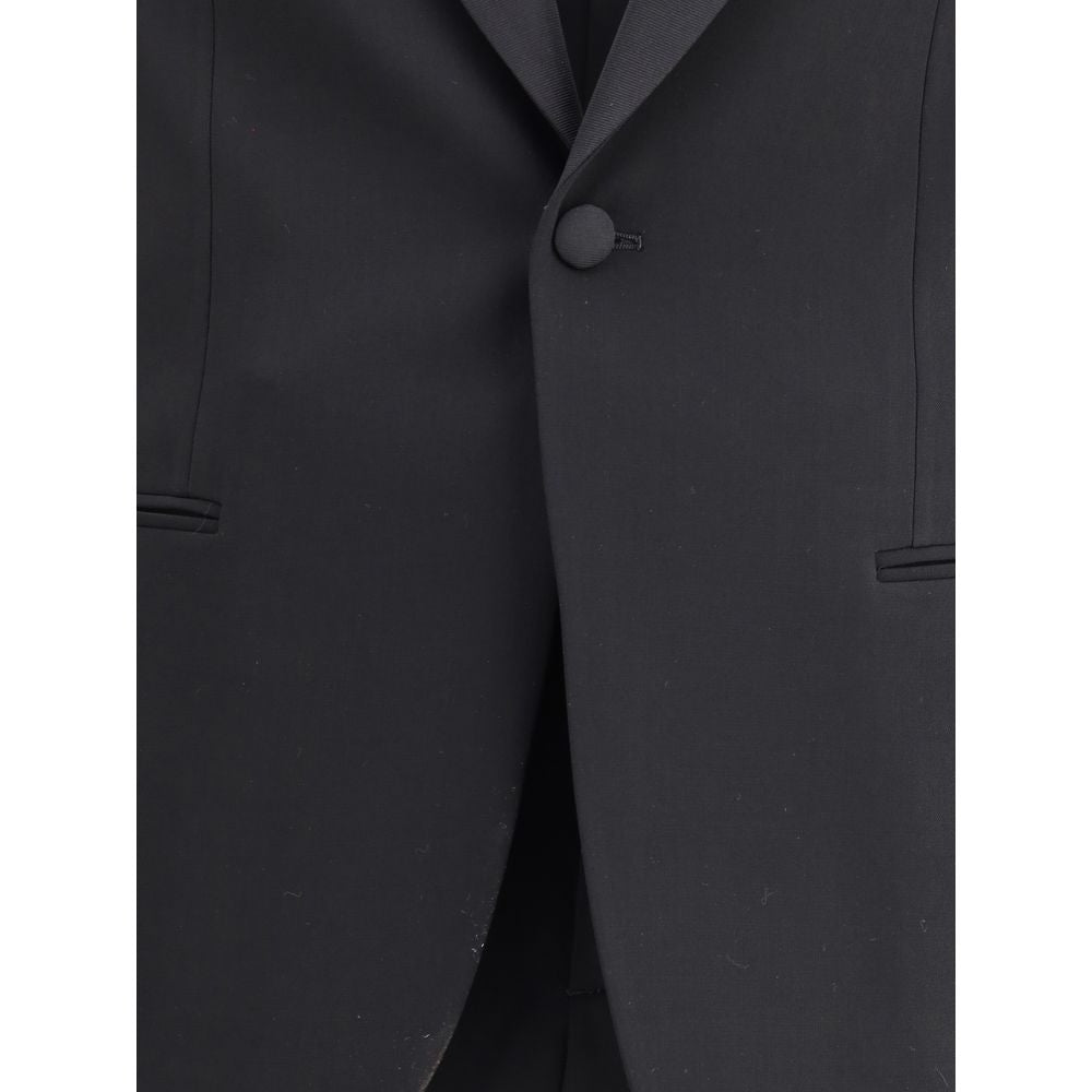 Giorgio Armani Black Fleece Wool Clothing