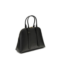 PINKO Black Calf Leather Bos Taurus Shoulder Bag