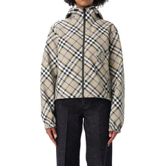 Burberry Gray Polyamide Full-Length Jacket