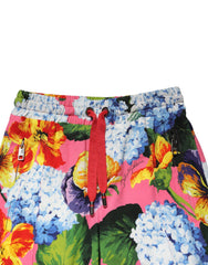 Dolce & Gabbana Multicolor Floral Mid Waist Jogger Pants