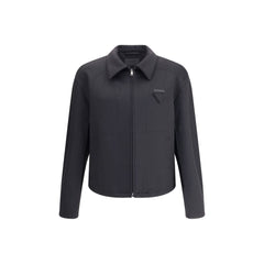 Prada Black Fleece Wool Jackets And Coat