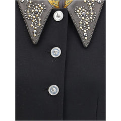 Versace Black Wool Coat