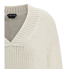 Tom Ford White Alpaca Leather Sweatshirt