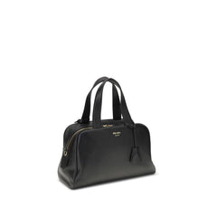 Prada Black Calf Leather Bos Taurus Handbag