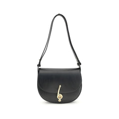 Burberry Black Calf Leather Bos Taurus Shoulder Bag