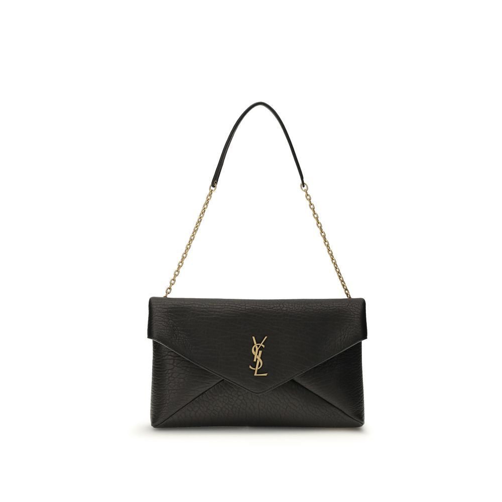 Saint Laurent Black Lamb Ovis Aries Aries Shoulder Bag