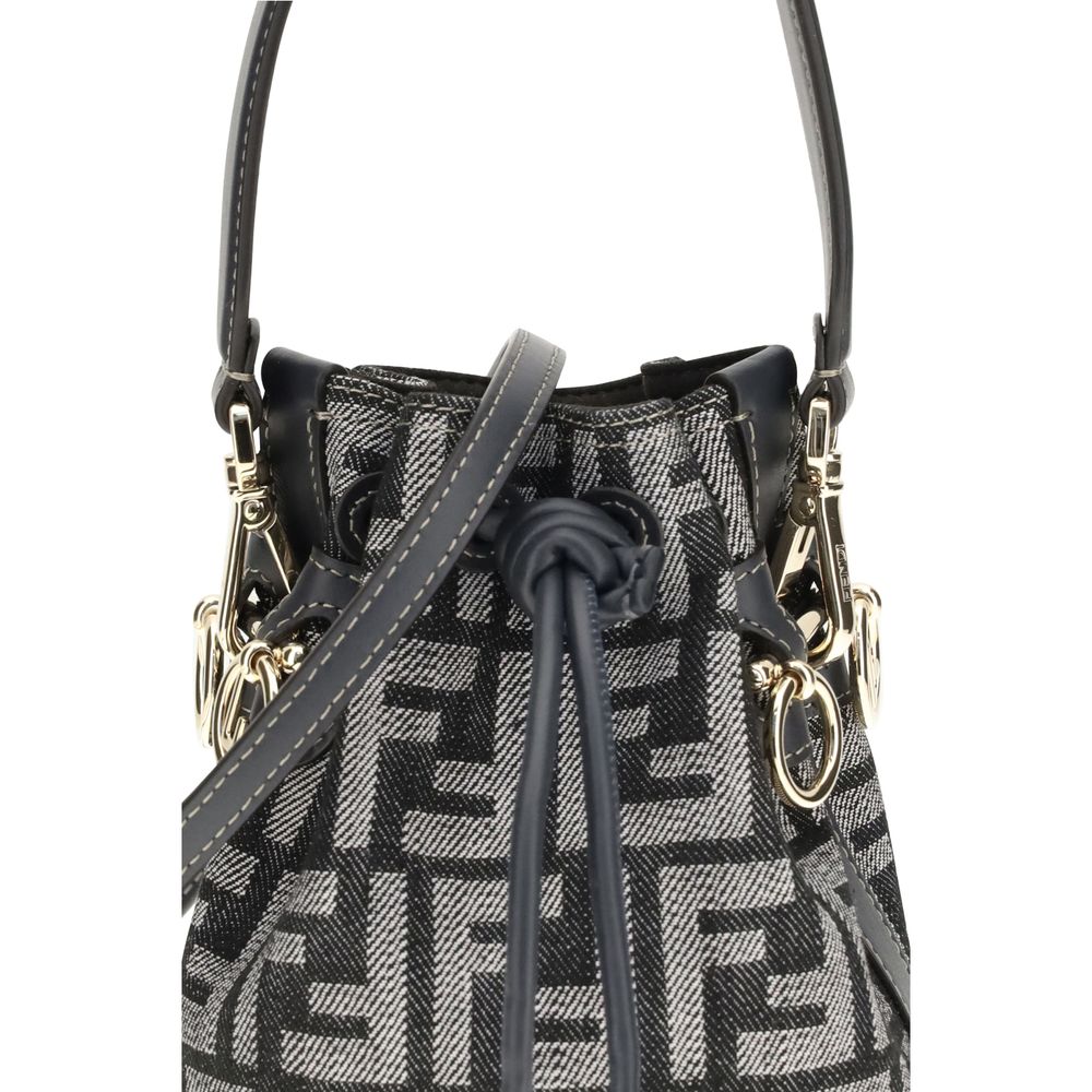 Fendi Blue Fabric Shoulder Bag
