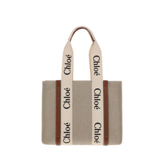 Chloé Beige Linen Handbag
