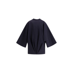 Balmain Blue Fleece Wool Coat
