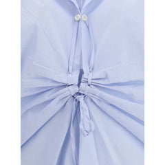 Chemise en coton bleu clair Prada