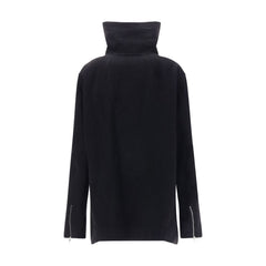 Rick Owens Czarna Kurtka Biker z Wełny Fleece
