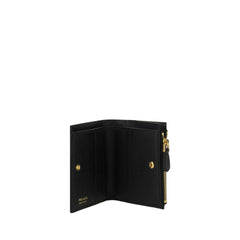 Prada Black Calf Leather Bos Taurus Wallet