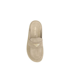 Prada Beige Rubber Platform Loafers