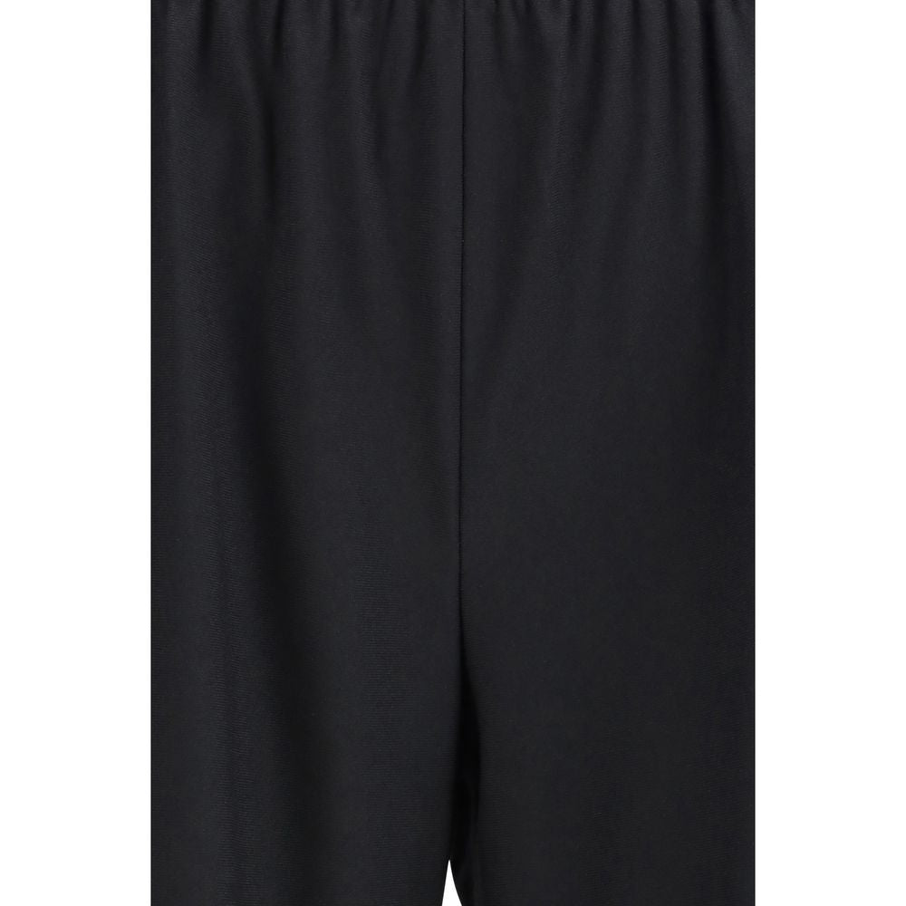 The Row Black Fleece Wool Casual Pants