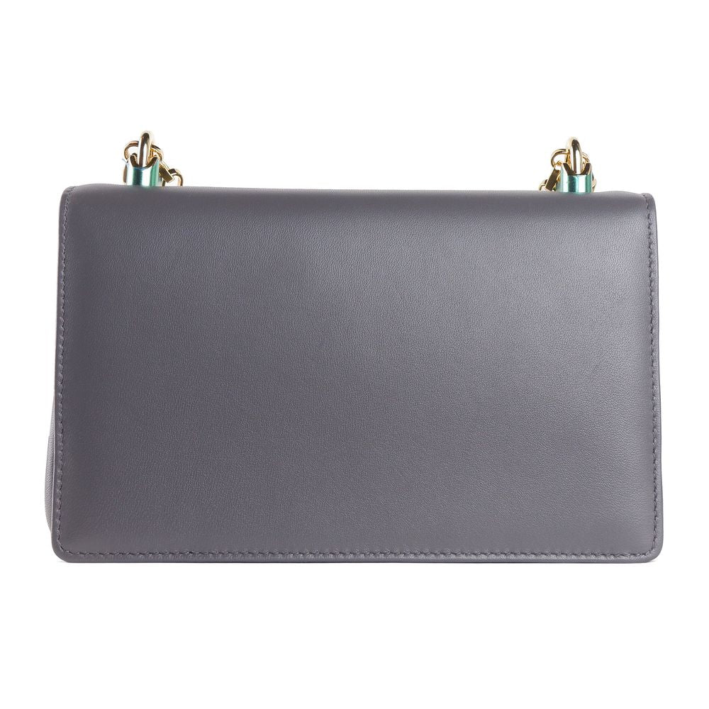 Dolce & Gabbana Gray Calfskin Shoulder Bag