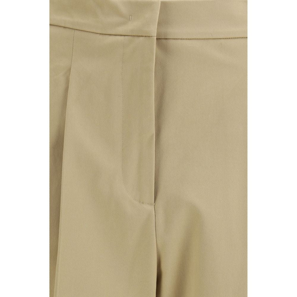 Max Mara Pantalones Cortos de Algodón Beige