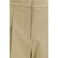 Max Mara Pantalones Cortos de Algodón Beige