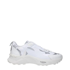 Valentino Garavani White Fabric Athletic Sneakers