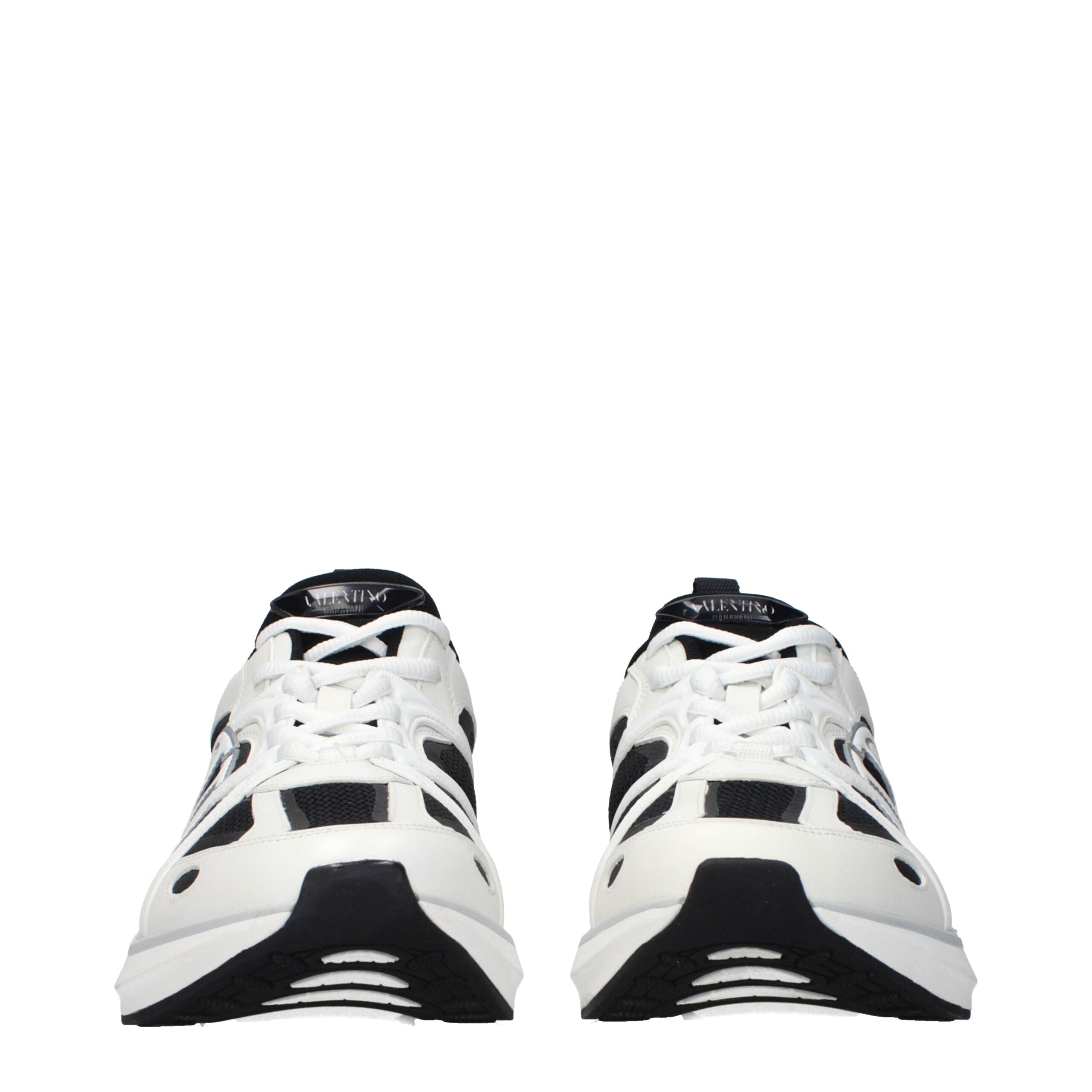 Valentino Garavani White Fabric Athletic Sneakers