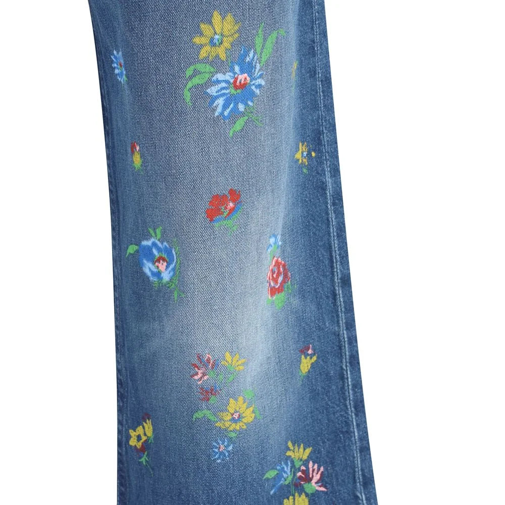 Mother Denim Blue Cotton High-Waisted Jean