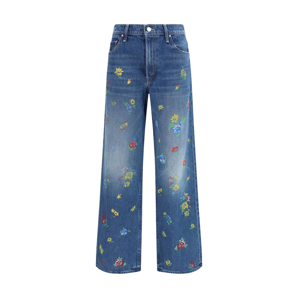 Mother Denim Blue Cotton High-Waisted Jean