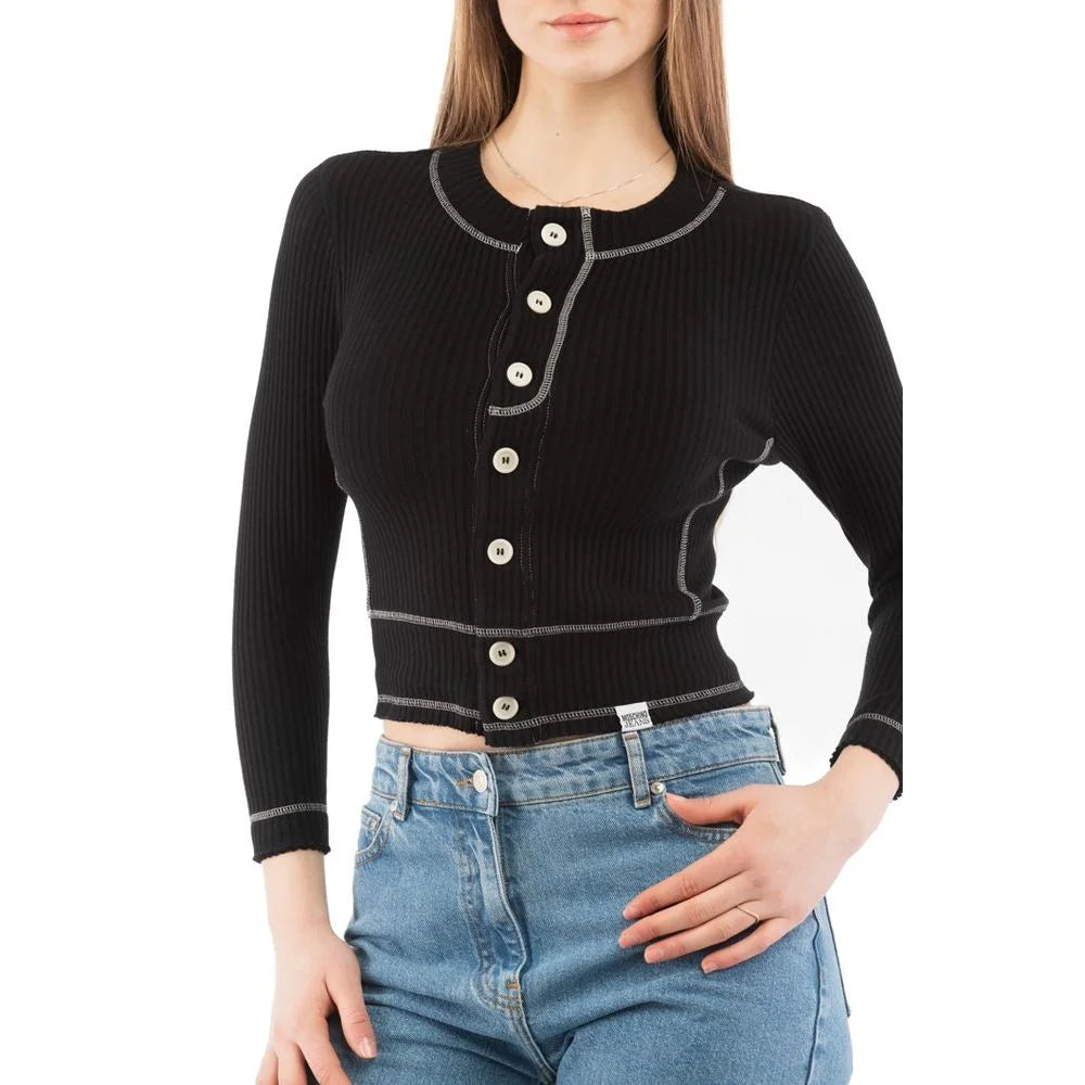 Moschino Multicolor Cotton Long Sleeve T-Shirt - S