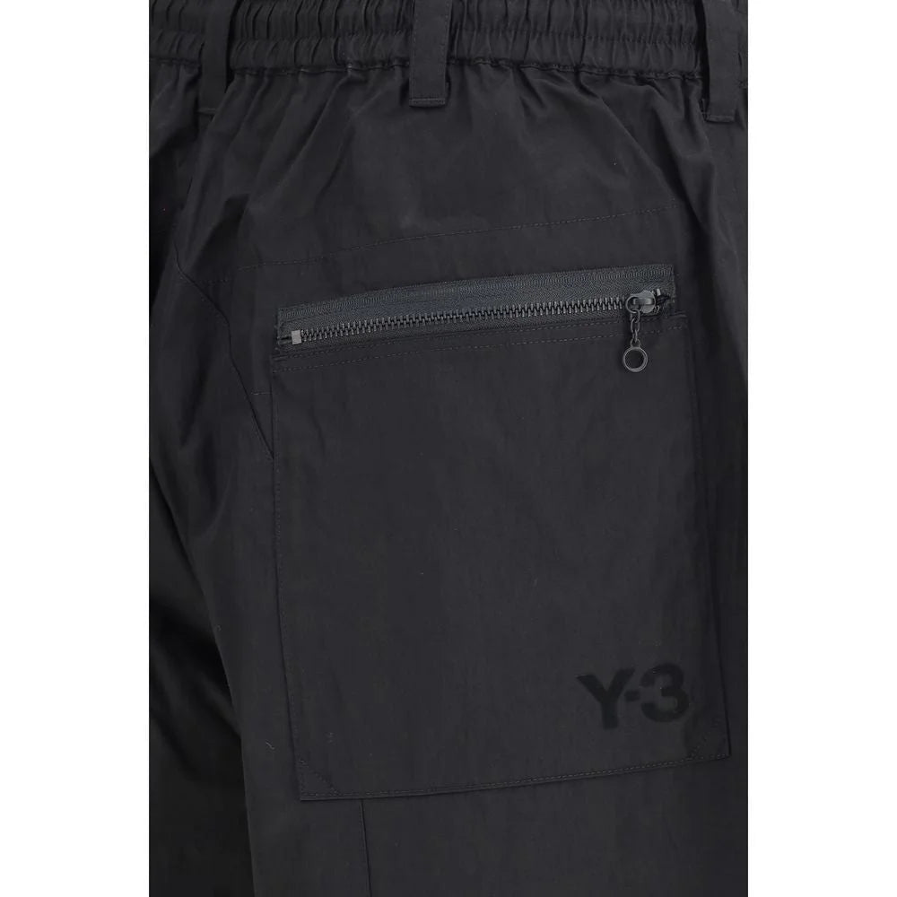 Y-3 Black Cotton Bermuda Shorts