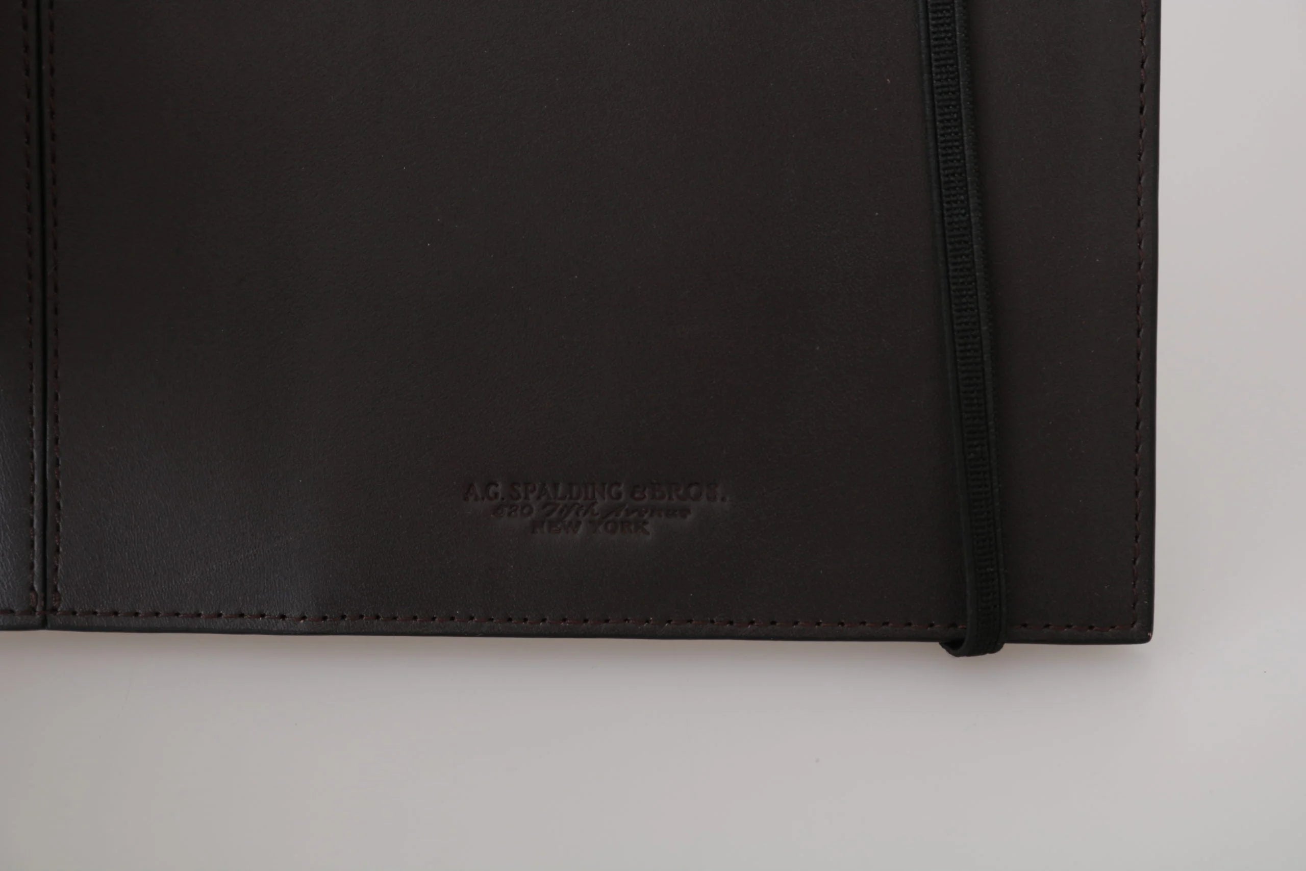 A.G. Spalding & Bros Black Leather Bifold Travel Holder Logo Wallet - Wallets