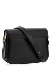 A.P.C. čierna crossbody taška z hovädzej kože