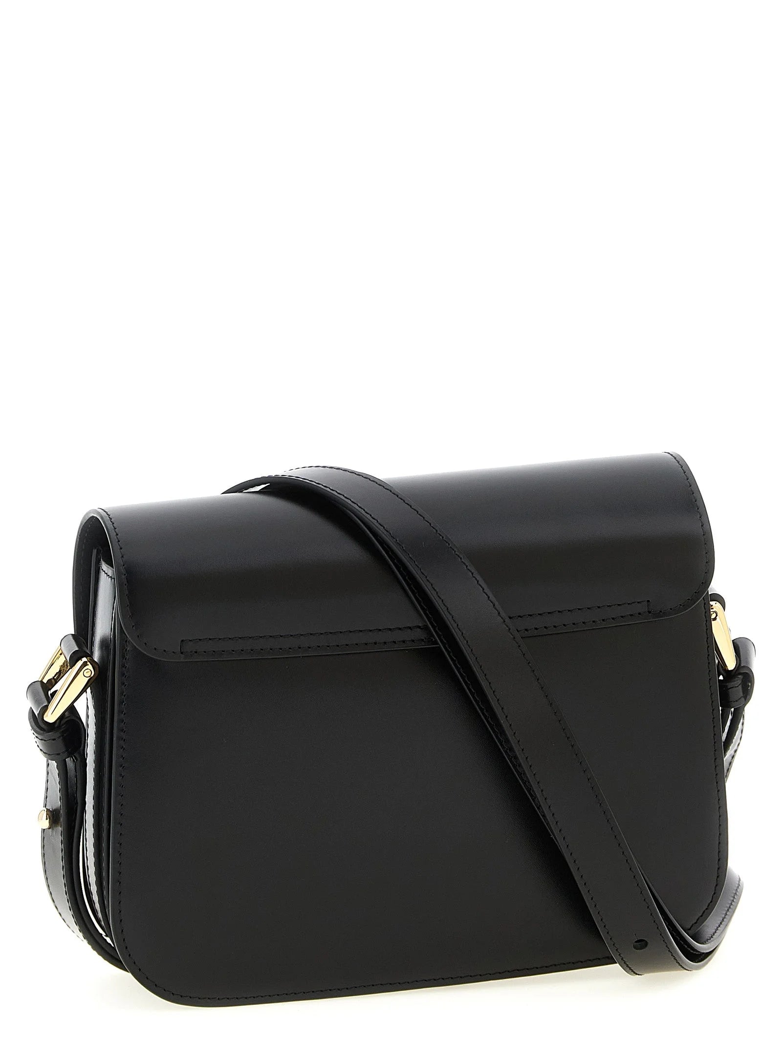 A.P.C. Zwarte Crossbody Tas van Koeienleer