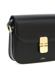 A.P.C. Zwarte Crossbody Tas van Koeienleer