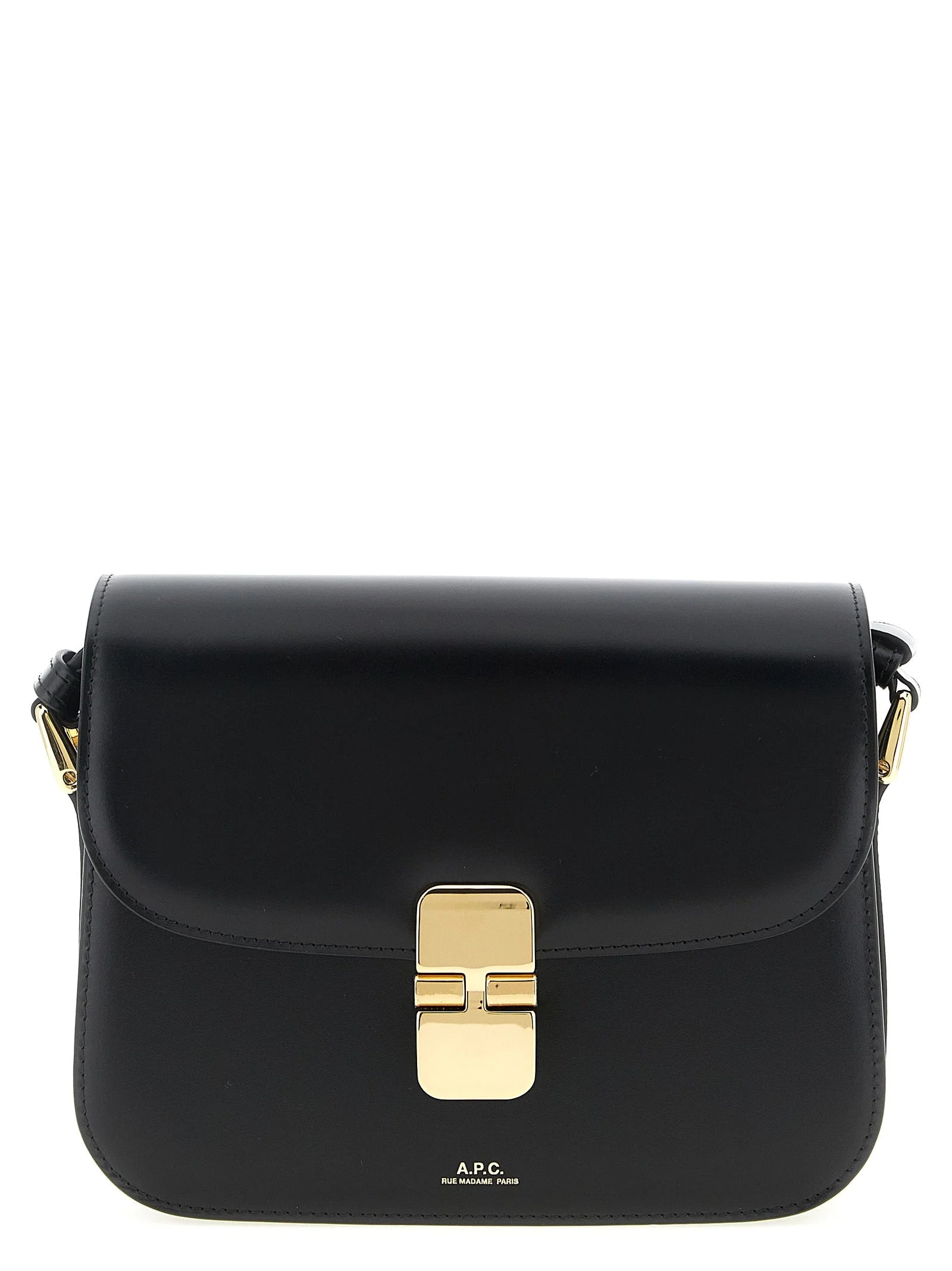 A.P.C. Black Cowhide Crossbody Bag