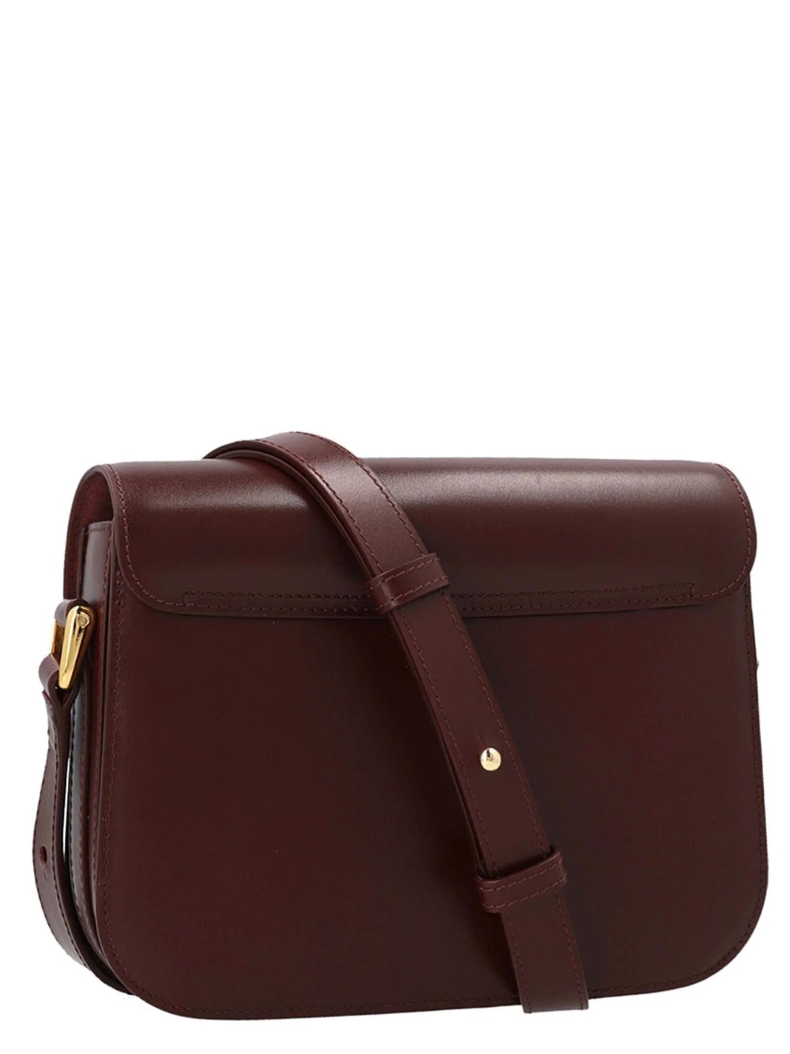A.P.C. Bordeaux Cowhide Crossbody Bag