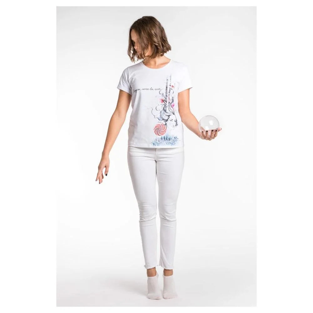 A.Tratti White Viscose Women Top - T-Shirts