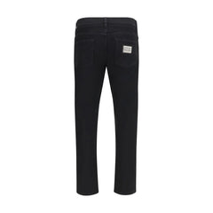 Dolce & Gabbana Black Cotton Slim Fit Jeans - IT44 | XS