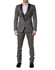 Dolce & Gabbana Gray Wool Single Breasted 1 Button 3PC Suit - IT46 | S