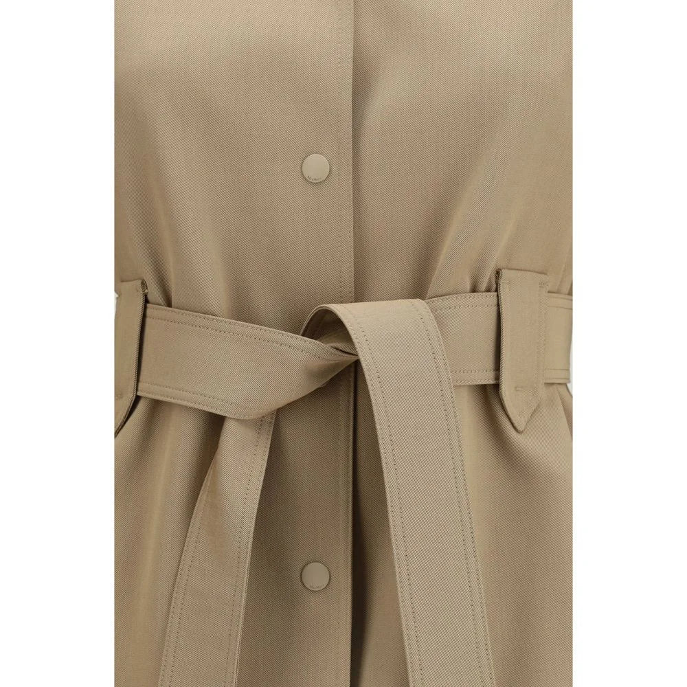 Max Mara Brown Fleece Wool Coat