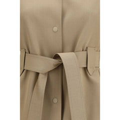 Max Mara Brown Fleece Wool Coat