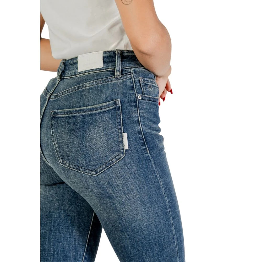 Armani Exchange Blue Cotton Skinny Jeans