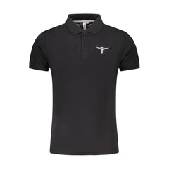 Accademia Militare Black Cotton Polo Shirt - M - Polos