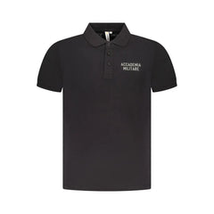 Accademia Militare Black Cotton Polo Shirt - Polos