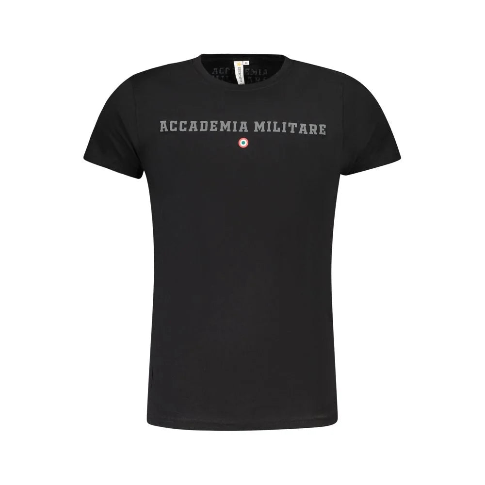 Accademia Militare Black Cotton T-Shirt - T-Shirts